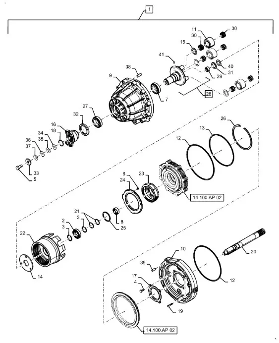 225805A1 - Подшипник в сборе валакорпуса (держателя дисков) муфты ВОМ TG/Mg.